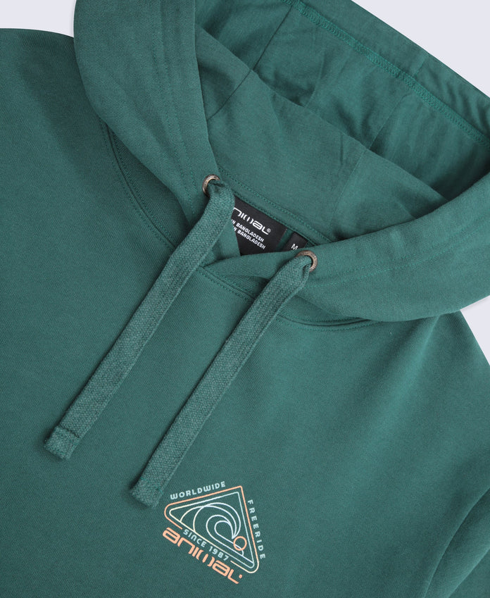 River Mens Hoodie - Dark Green