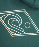 River Mens Hoodie - Dark Green