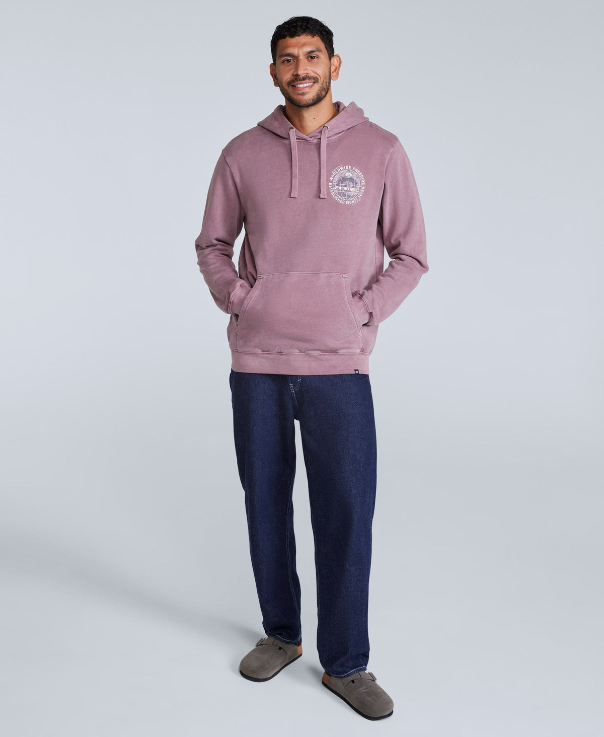 River Mens Hoodie - Grape