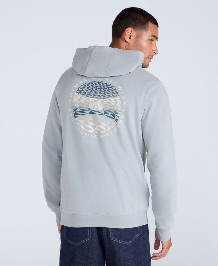 River Mens Hoodie - Light Blue