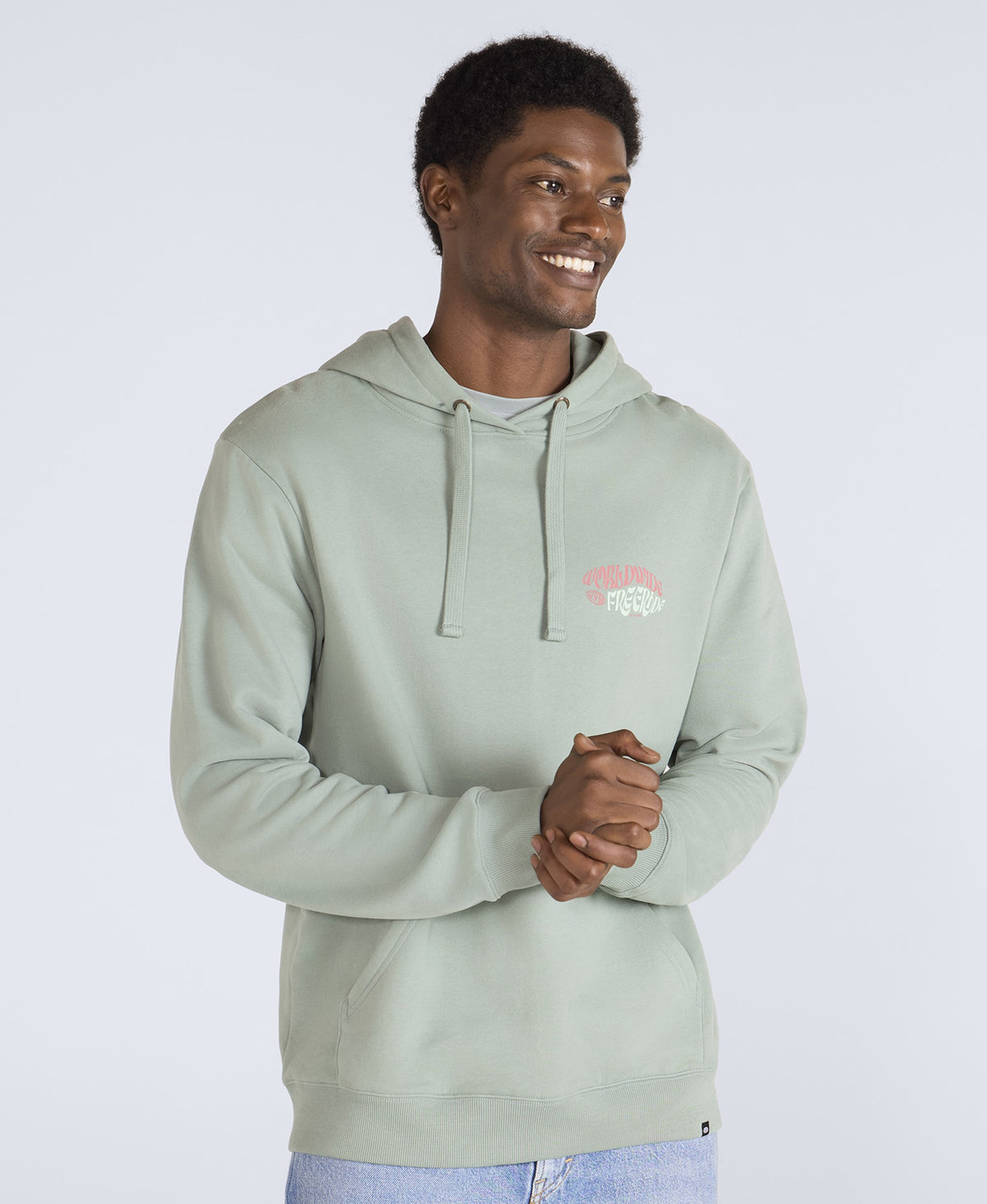 River Mens Hoodie - Pale Green