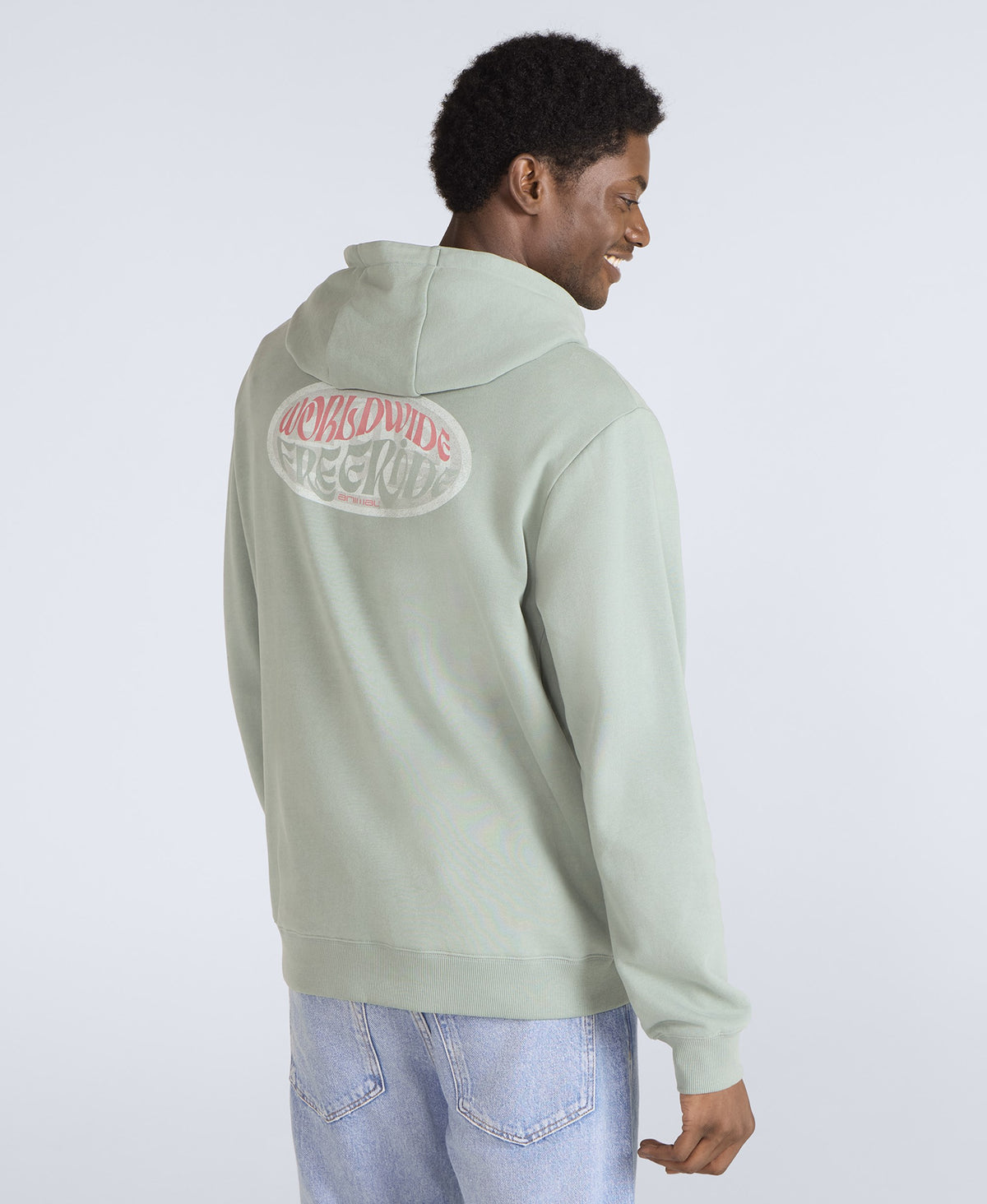 River Mens Hoodie - Pale Green