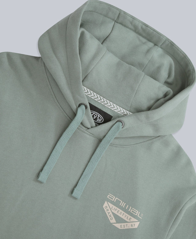 River Mens Hoodie - Pale Green