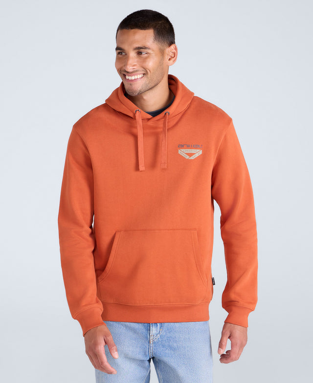 River Mens Hoodie - Rust