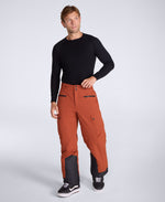 Glaze Mens Waterproof Snow Pants - Rust