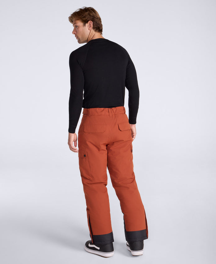Glaze Mens Waterproof Snow Pants - Rust