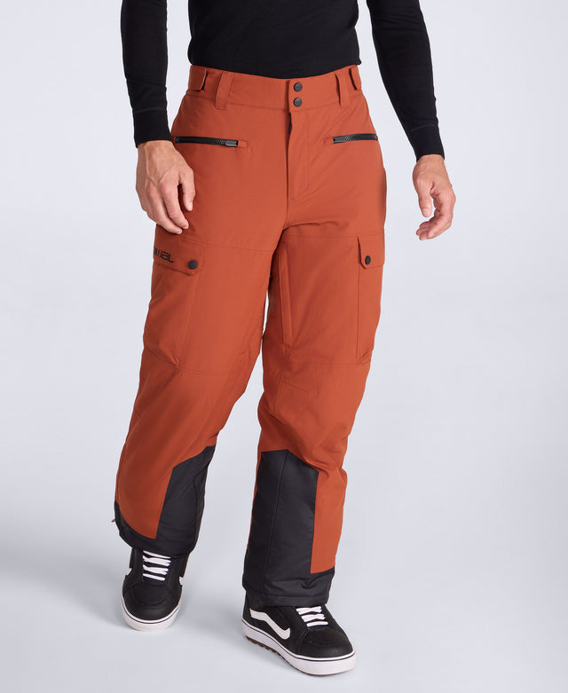 Glaze Mens Waterproof Snow Pants - Rust