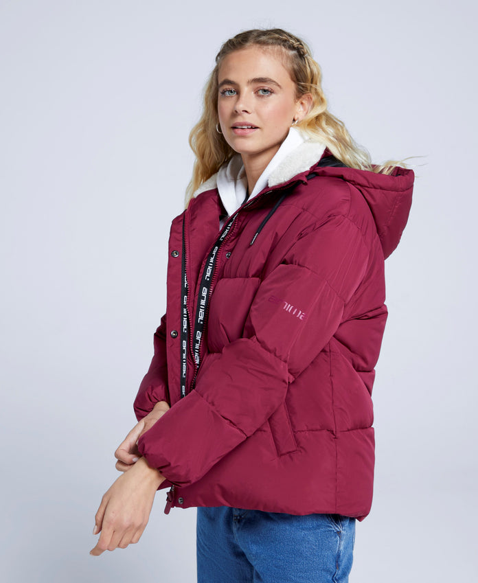 Thurso Womens Padded Jacket - Burgundy