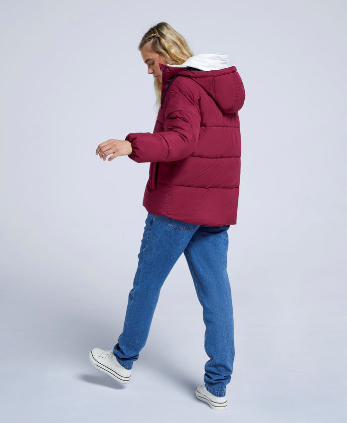 Thurso Womens Padded Jacket - Burgundy