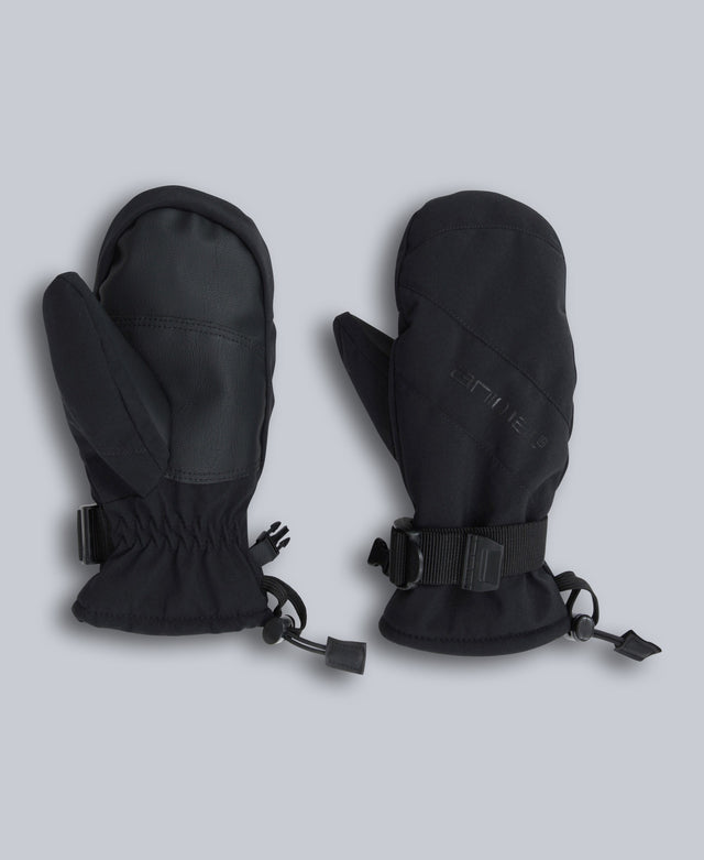 Cosy Kids Snow Mittens - Jet Black