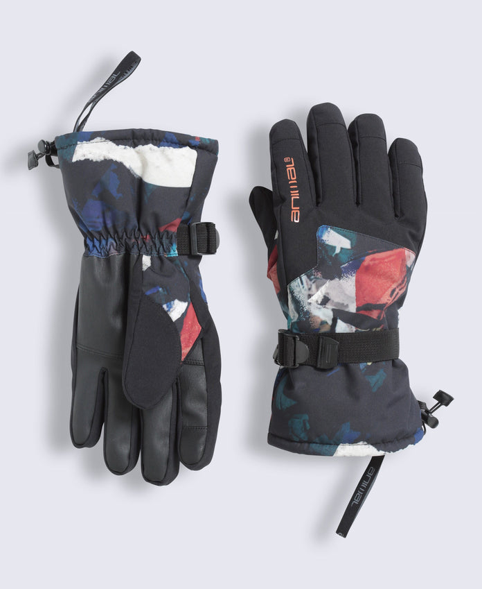 Iced Mens Snow Gloves - Red