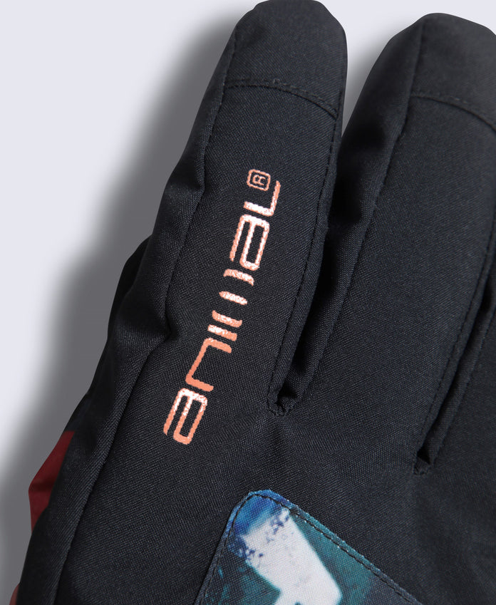 Iced Mens Snow Gloves - Red
