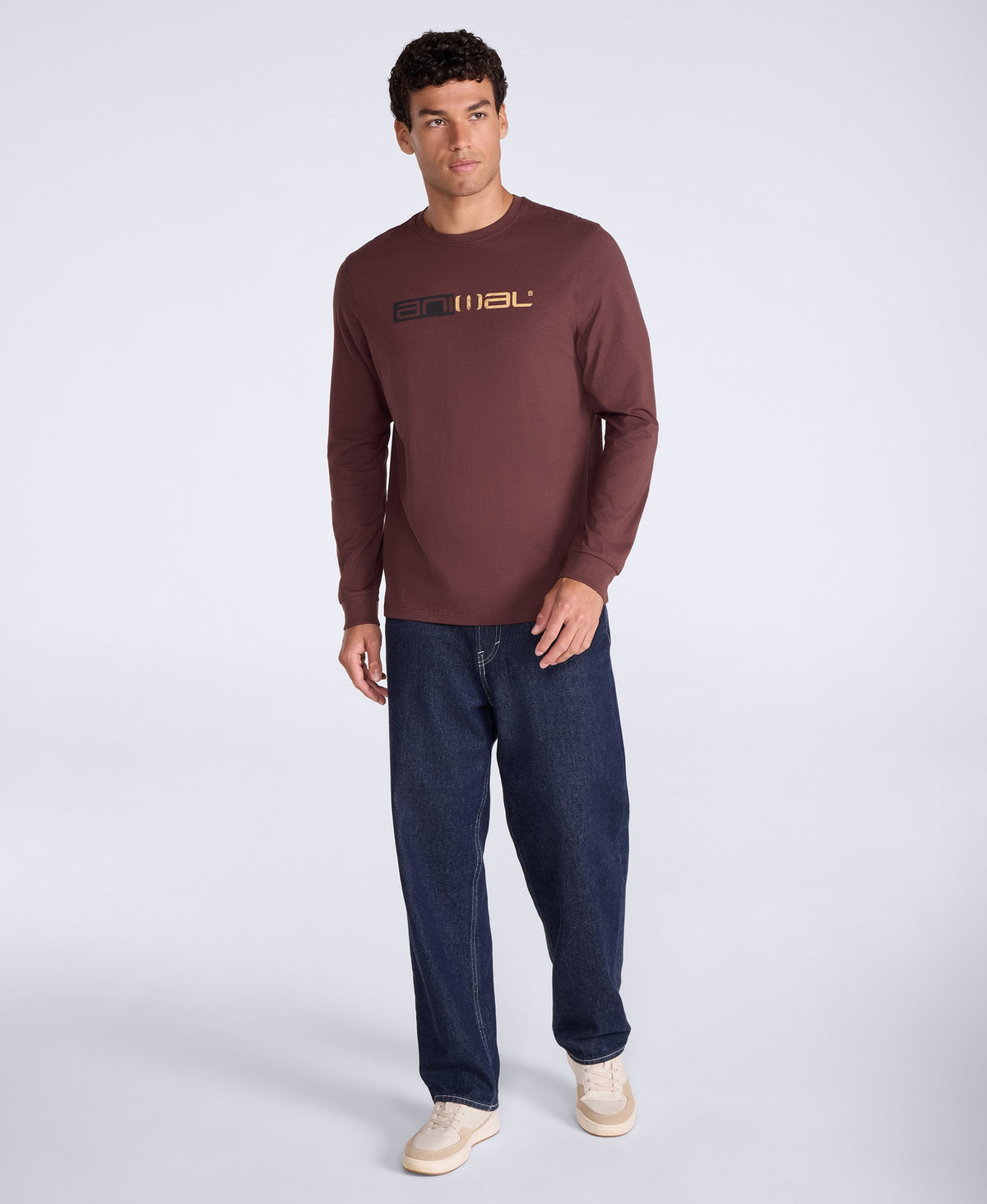 Tommy Mens Long Sleeve Tee - Brown