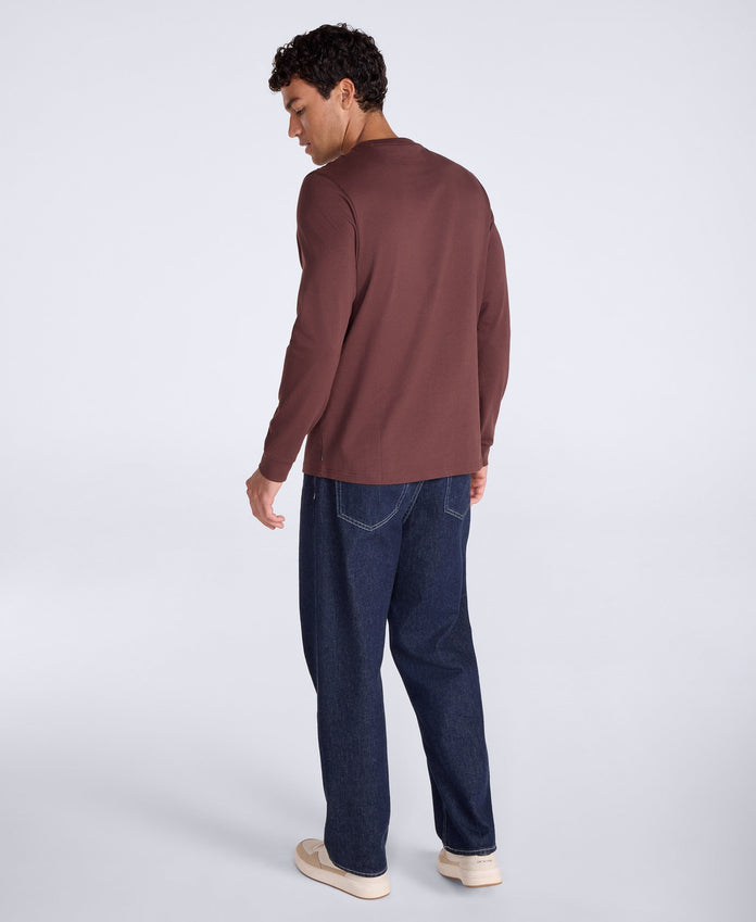 Tommy Mens Long Sleeve Tee - Brown