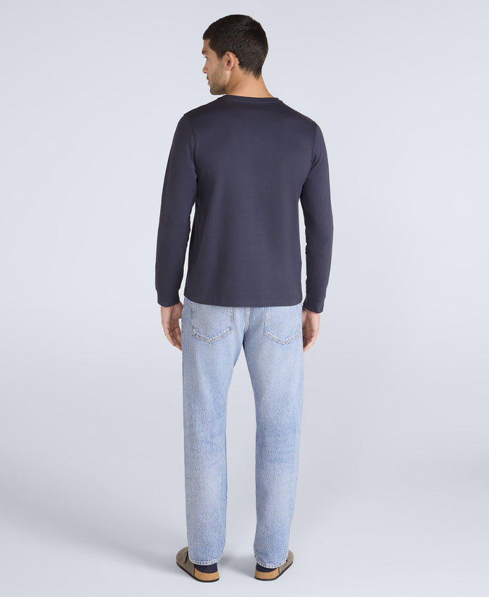 Tommy Mens Long Sleeve Tee - Dark Blue
