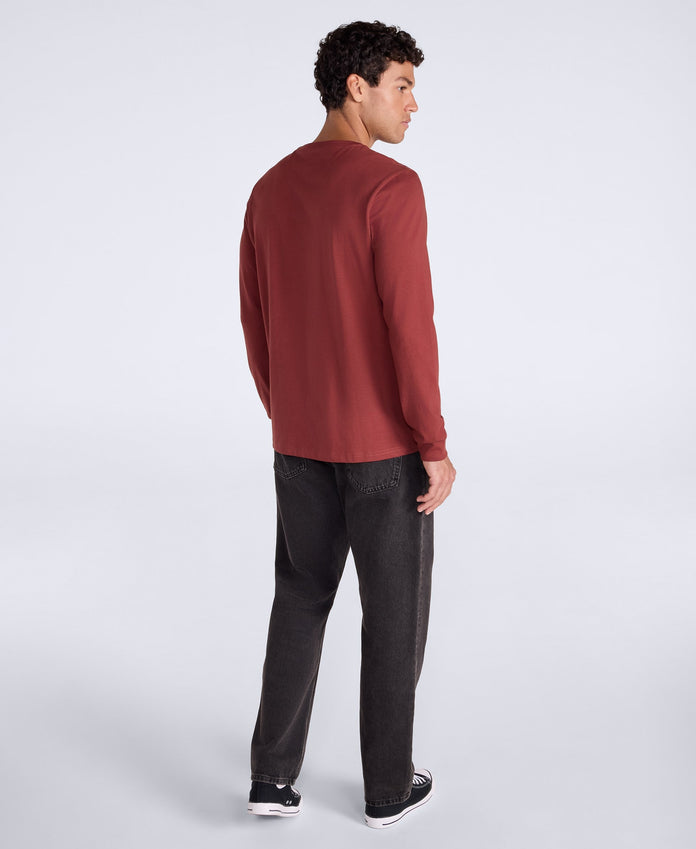 Tommy Mens Long Sleeve Tee - Rust