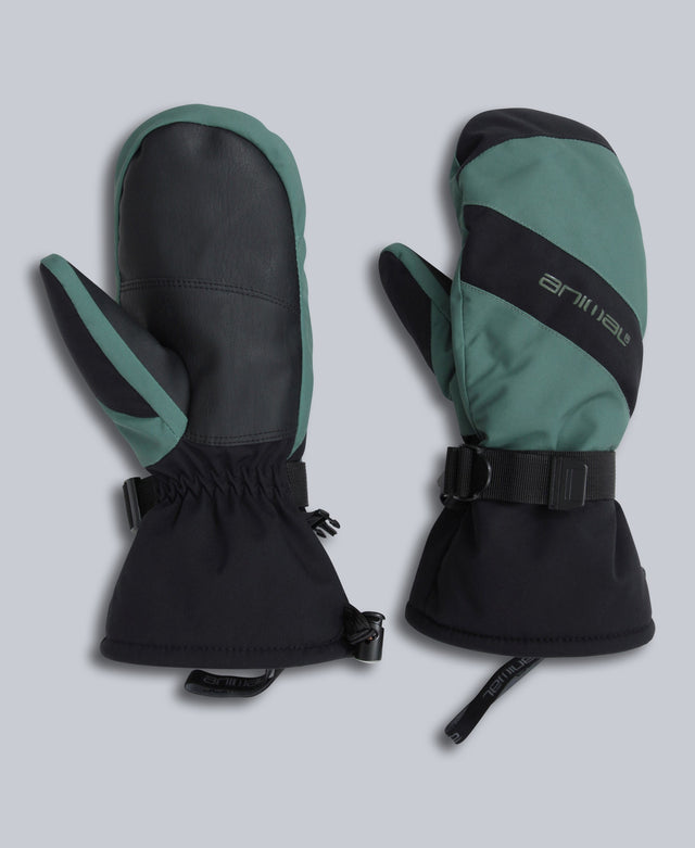 Snowstorm Mens Snow Mittens - Dark Green