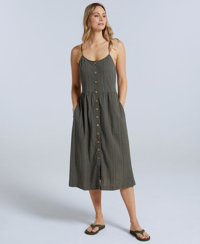 Amelia Womens Organic Dress - Khaki