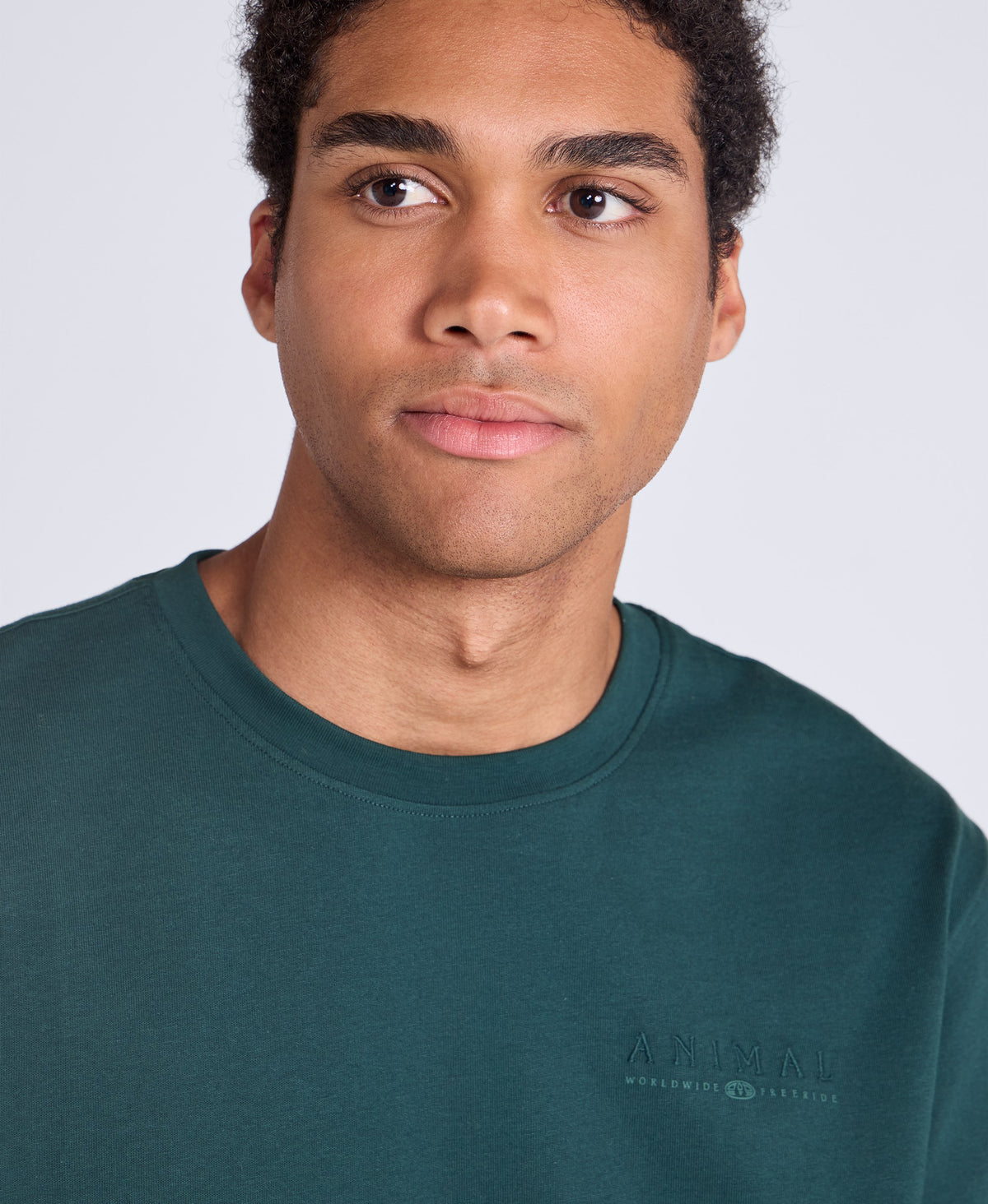 Chase Mens Plain Relaxed T-Shirt - Dark Green
