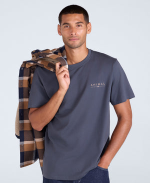 Chase Mens Plain Relaxed T-Shirt - Dark Grey