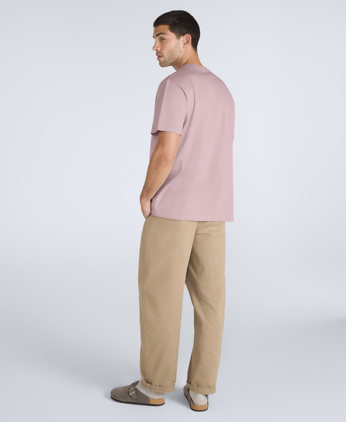 Chase Mens Plain Relaxed T-Shirt - Dark Pink