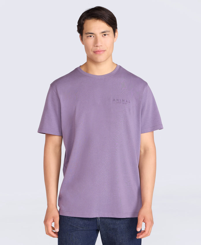 Chase Mens Plain Relaxed T-Shirt - Dark Purple