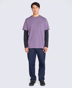 Chase Mens Plain Relaxed T-Shirt - Dark Purple