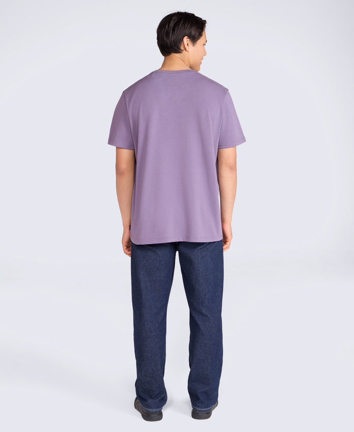 Chase Mens Plain Relaxed T-Shirt - Dark Purple