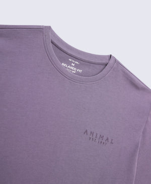 Chase Mens Plain Relaxed T-Shirt - Dark Purple