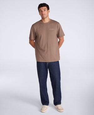 Chase Mens Plain Relaxed T-Shirt - Light Brown