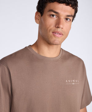Chase Mens Plain Relaxed T-Shirt - Light Brown