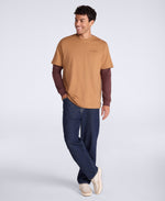 Chase Mens Plain Relaxed T-Shirt - Tan