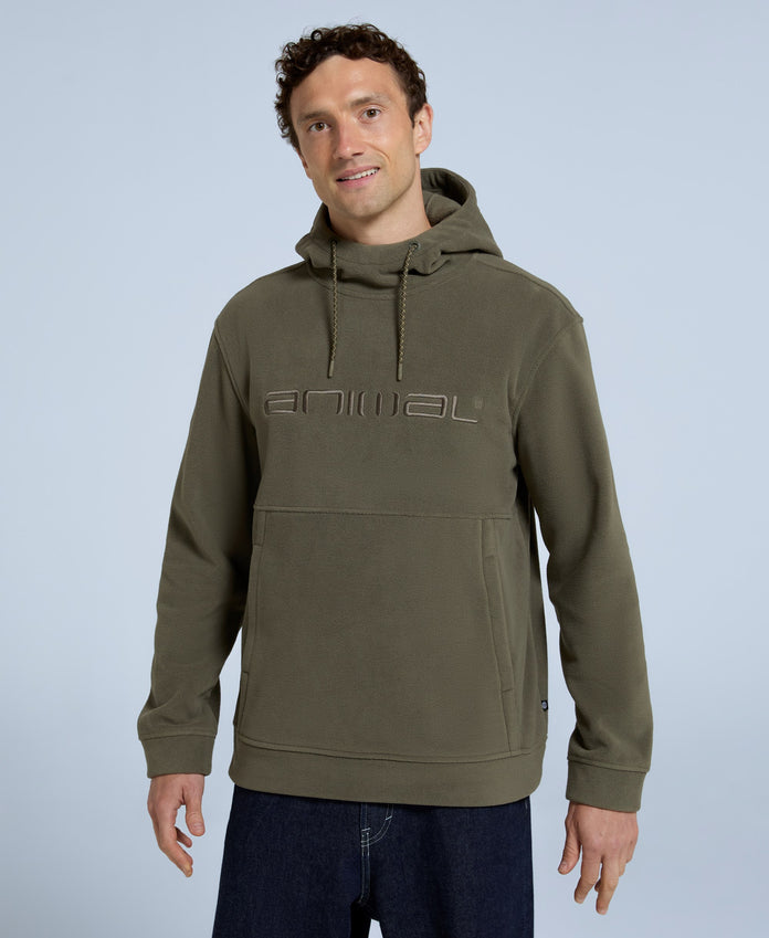 Louis Mens Fleece Hoodie - Khaki