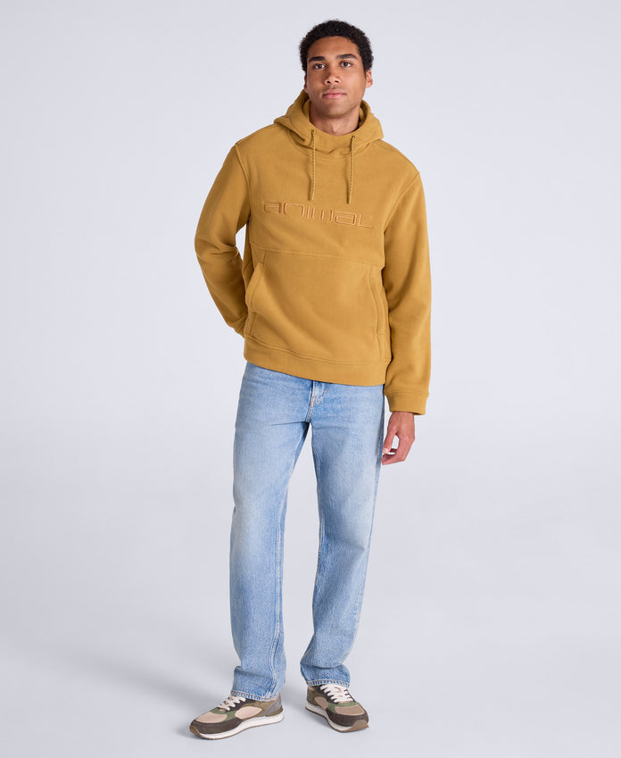 Louis Mens Fleece Hoodie - Mustard