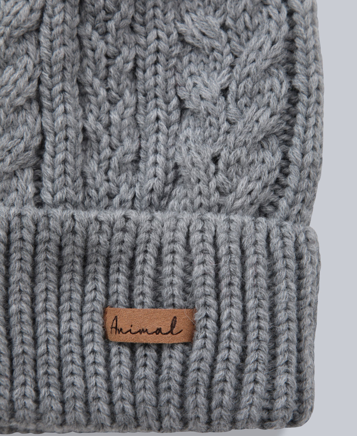 Becky Womens Sherpa Lined Pom Beanie - Grey