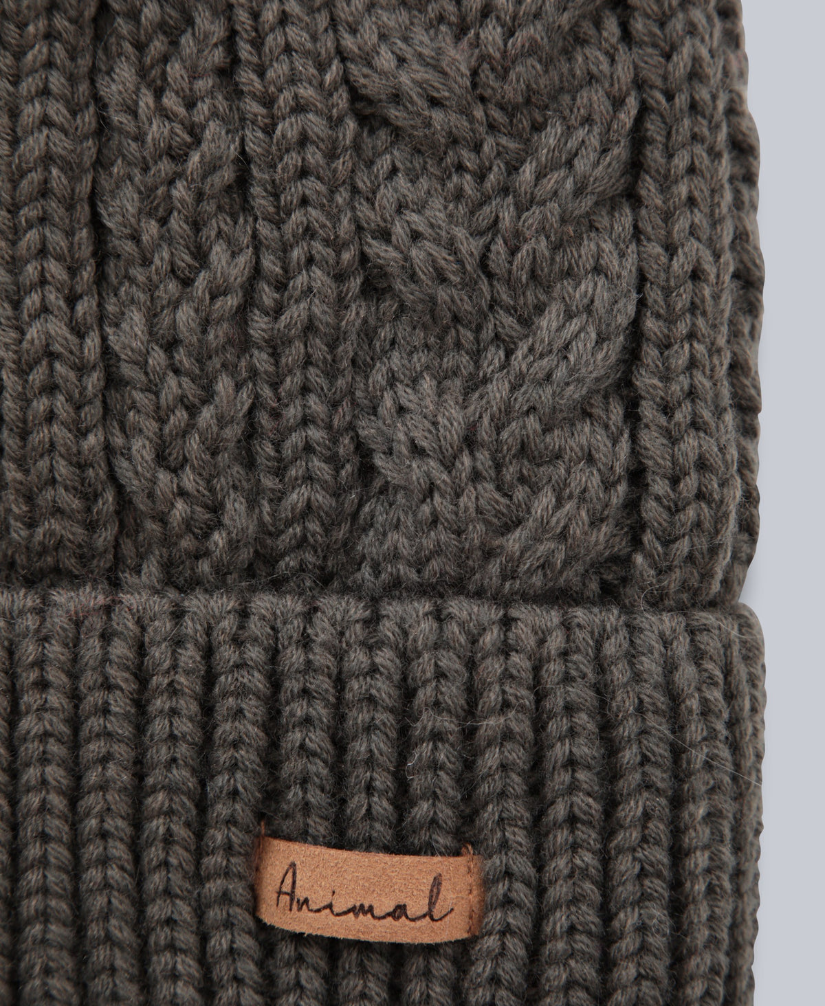 Becky Womens Sherpa Lined Pom Beanie - Light Khaki