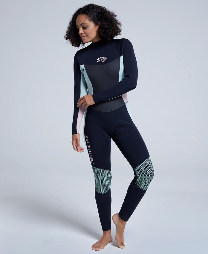 Kairi Womens Back-Zip Wetsuit - Black