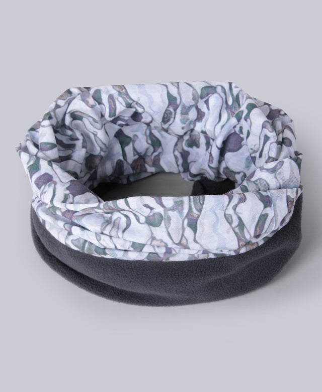 Frosted Mens Neck Gaiter - White