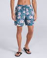 Deep Dive Mens Printed Boardshorts - Green