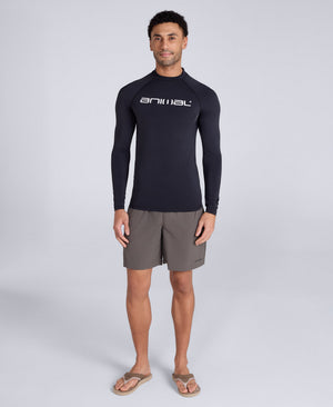 Sonny Mens Logo Rash Vest - Black