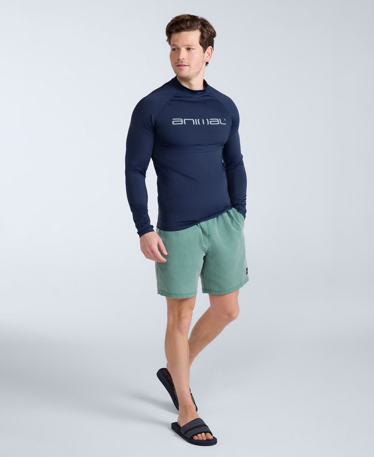 Sonny Mens Logo Rash Vest - Dark Blue