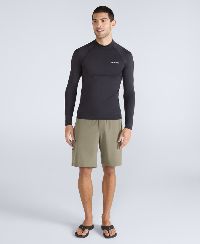 Sonny Mens Logo Rash Vest - Jet Black