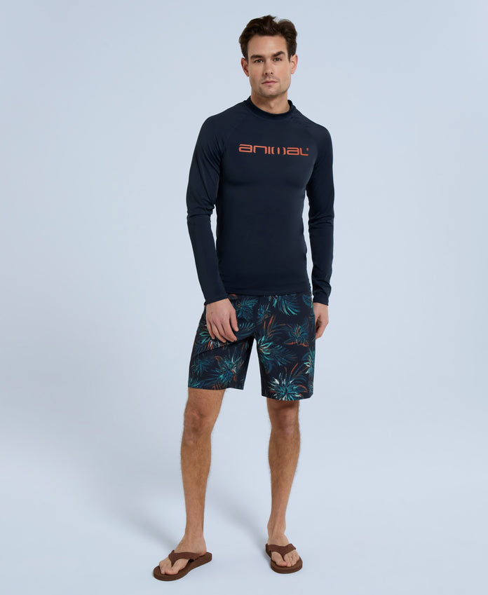 Sonny Mens Logo Rash Vest - Navy