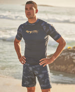 Brett Recycled Mens Printblock Boardshorts - Navy