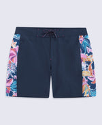 Lenora Womens Printed Boardshorts - Dark Blue