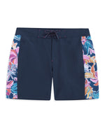 Lenora Womens Printed Boardshorts - Dark Blue