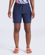 Lenora Womens Printed Boardshorts - Dark Blue