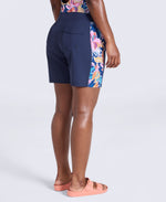 Lenora Womens Printed Boardshorts - Dark Blue
