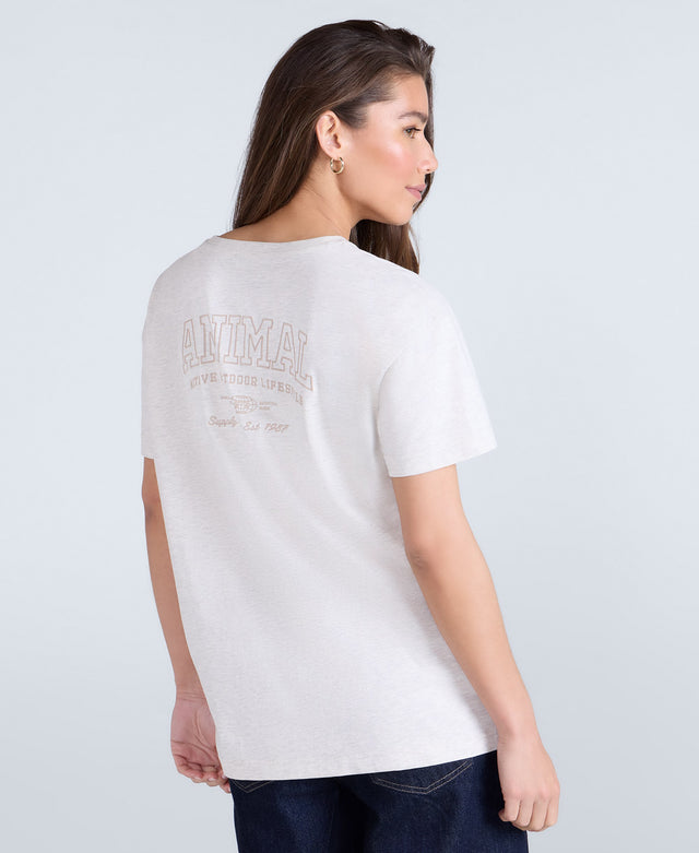 Leena Womens Boxy T-Shirt - Cream