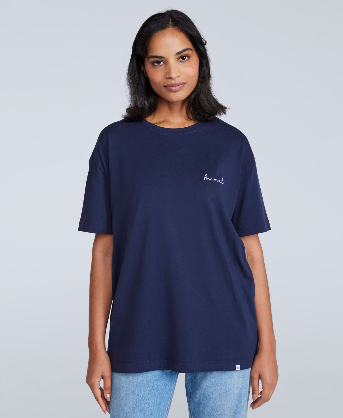 Leena Womens Boxy T-Shirt - Dark Blue